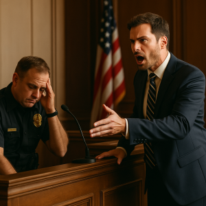 Lawyer fighting a traffic ticket in court